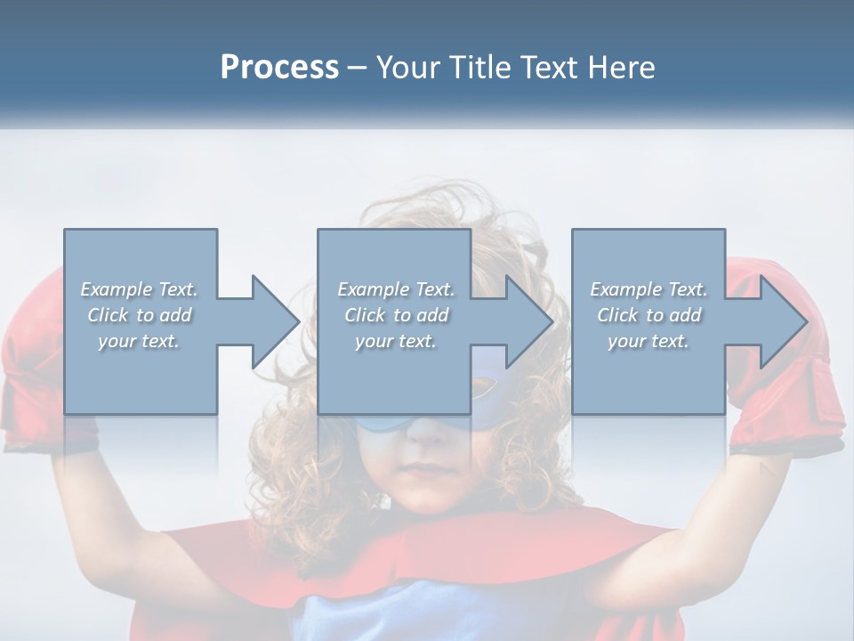 A Little Girl Dressed As A Super Hero PowerPoint Template