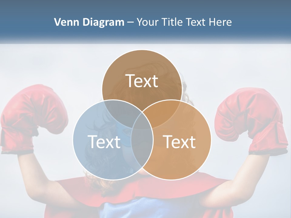 A Little Girl Dressed As A Super Hero PowerPoint Template