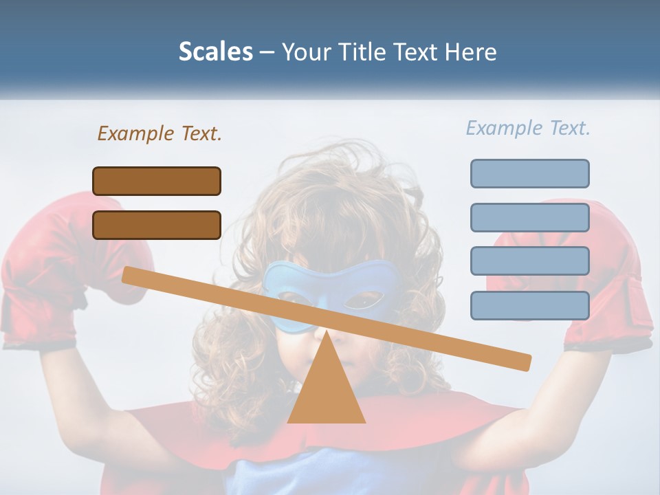 A Little Girl Dressed As A Super Hero PowerPoint Template