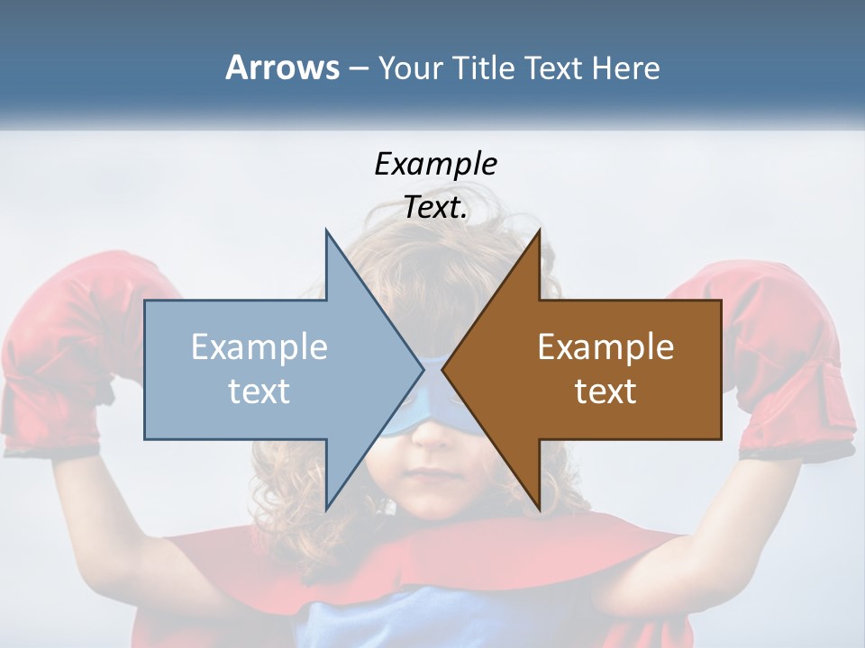 A Little Girl Dressed As A Super Hero PowerPoint Template