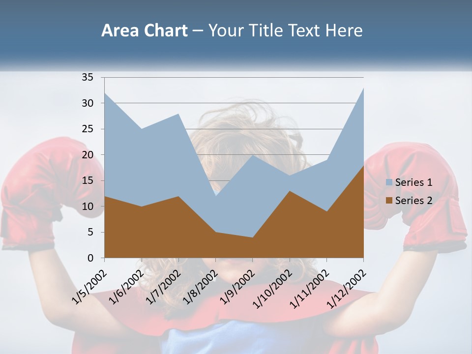 A Little Girl Dressed As A Super Hero PowerPoint Template