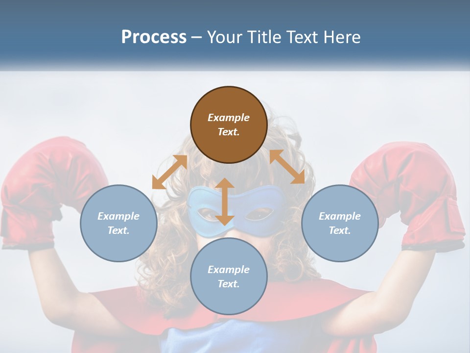 A Little Girl Dressed As A Super Hero PowerPoint Template