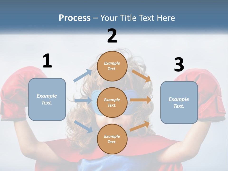 A Little Girl Dressed As A Super Hero PowerPoint Template