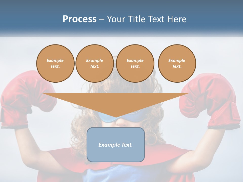 A Little Girl Dressed As A Super Hero PowerPoint Template