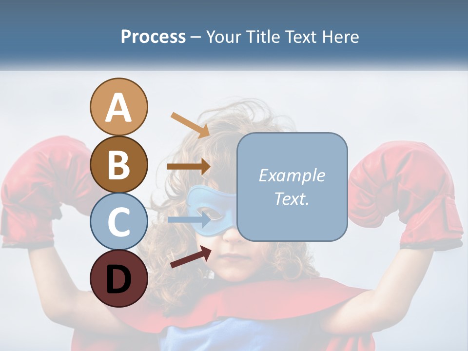 A Little Girl Dressed As A Super Hero PowerPoint Template