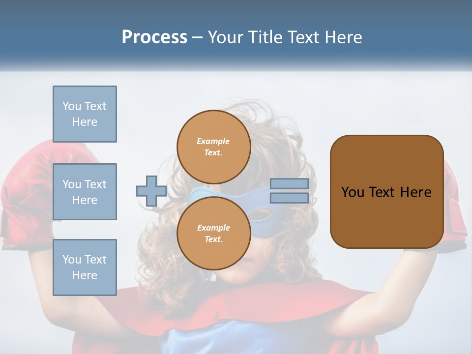 A Little Girl Dressed As A Super Hero PowerPoint Template