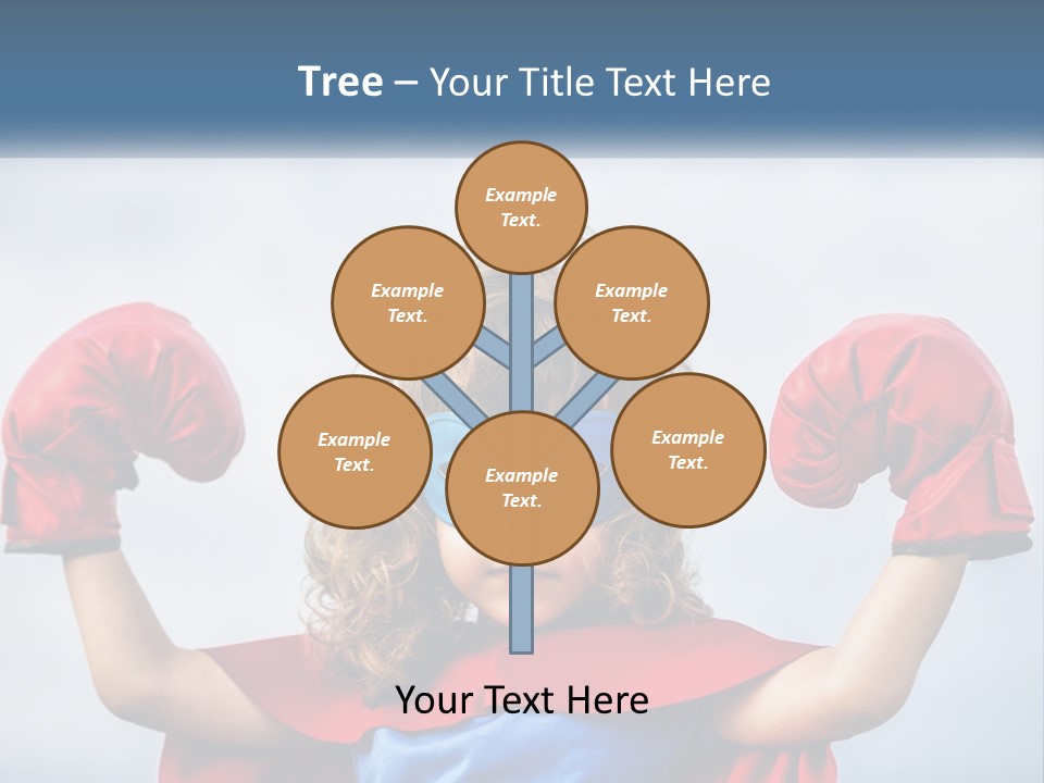 A Little Girl Dressed As A Super Hero PowerPoint Template