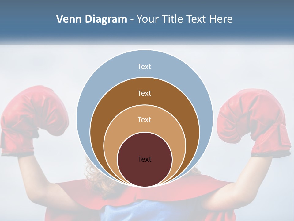 A Little Girl Dressed As A Super Hero PowerPoint Template