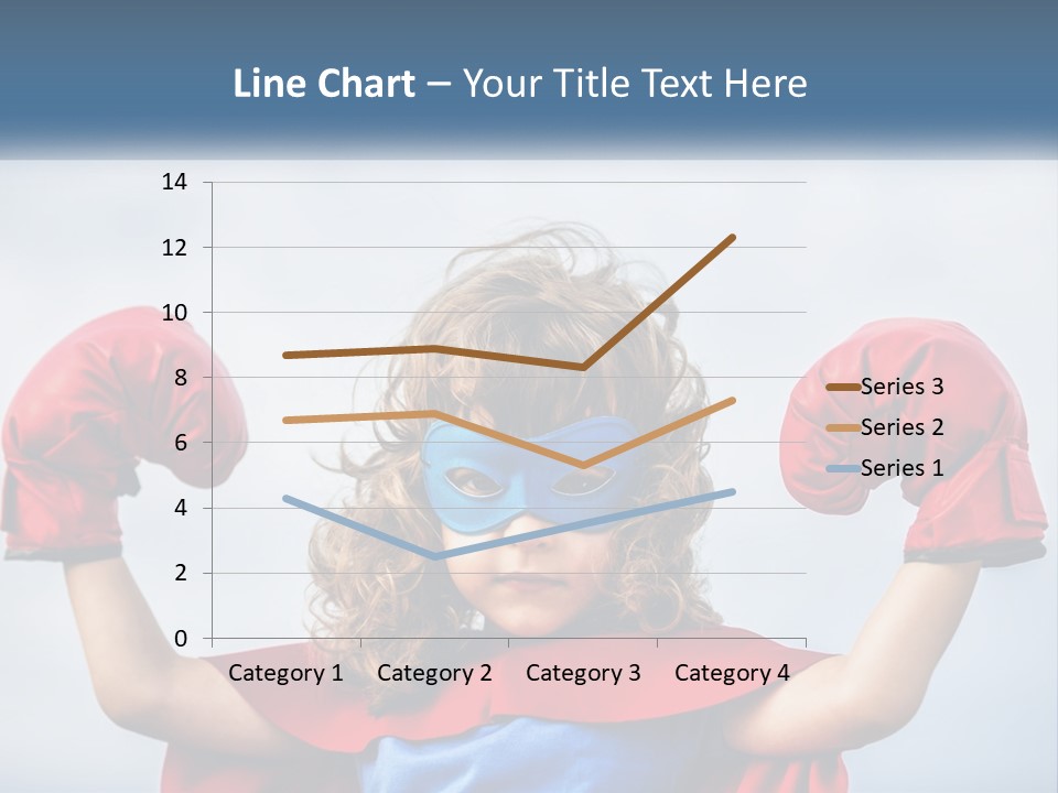 A Little Girl Dressed As A Super Hero PowerPoint Template