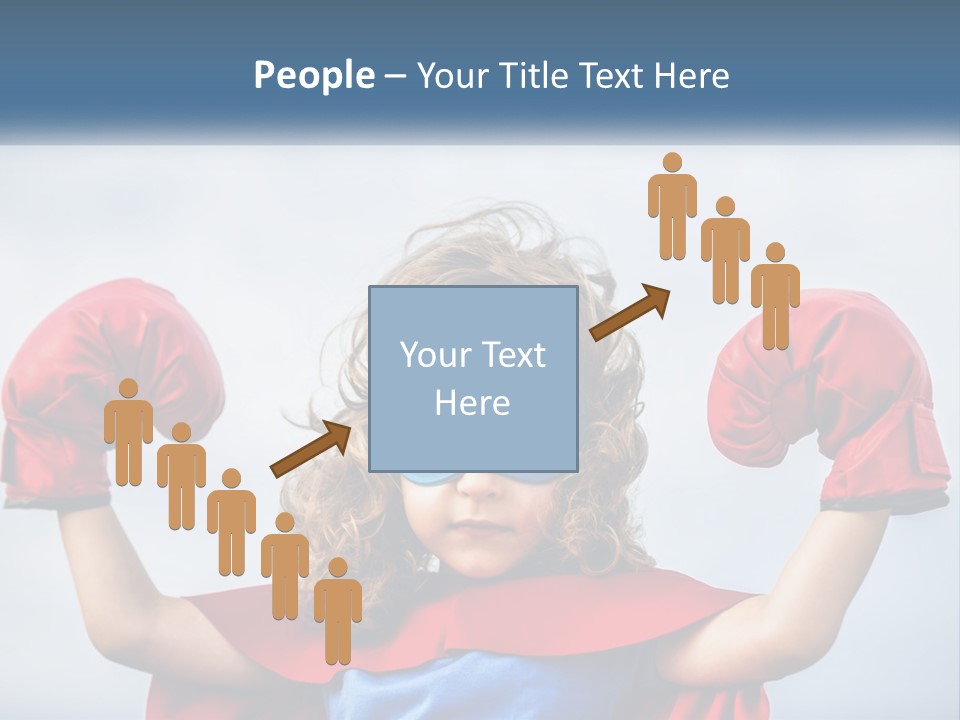 A Little Girl Dressed As A Super Hero PowerPoint Template