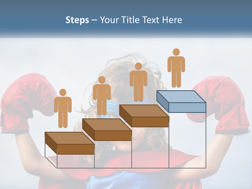 A Little Girl Dressed As A Super Hero PowerPoint Template