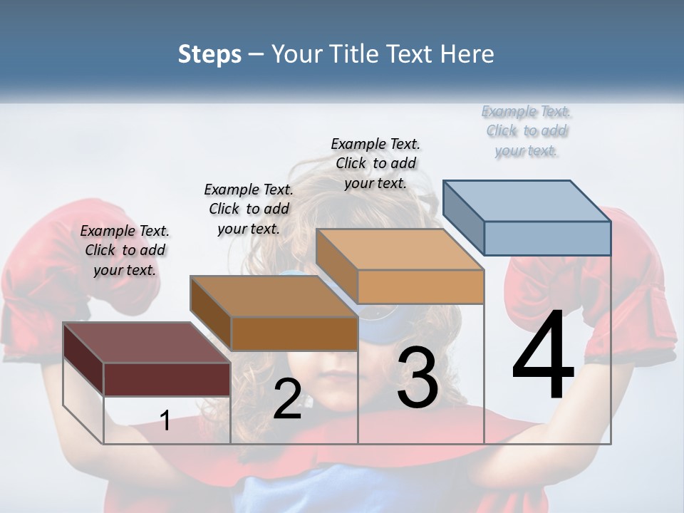 A Little Girl Dressed As A Super Hero PowerPoint Template