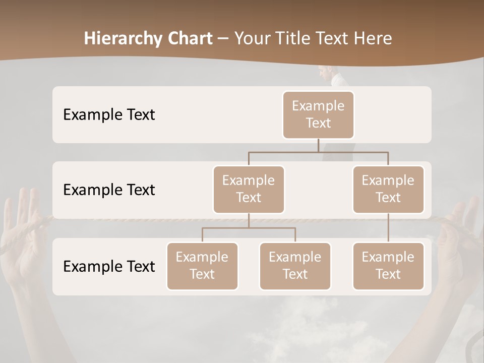 A Man Is Walking On A Rope With His Hands PowerPoint Template