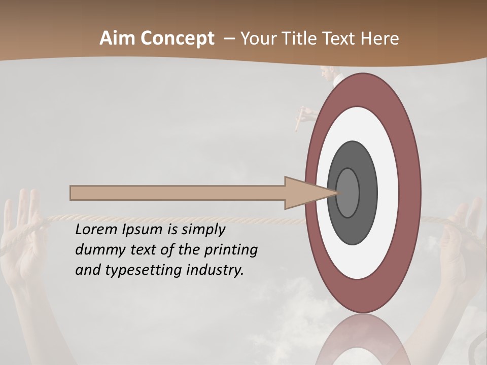 A Man Is Walking On A Rope With His Hands PowerPoint Template