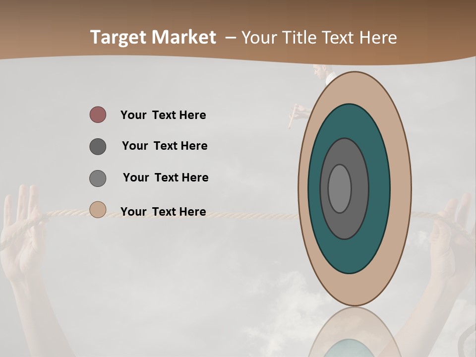 A Man Is Walking On A Rope With His Hands PowerPoint Template