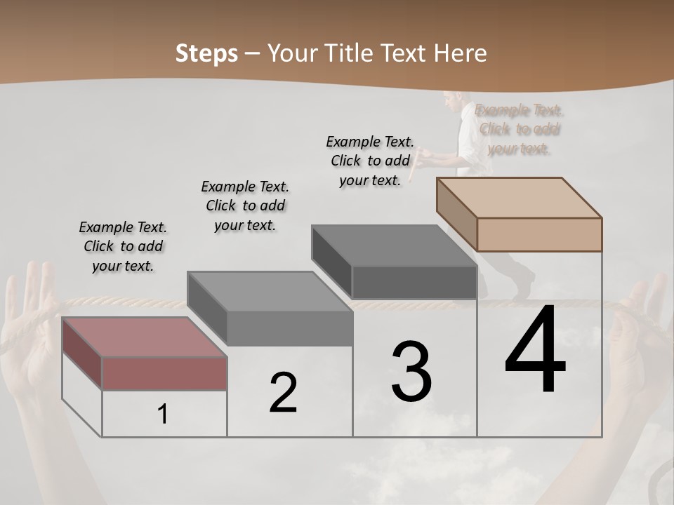 A Man Is Walking On A Rope With His Hands PowerPoint Template