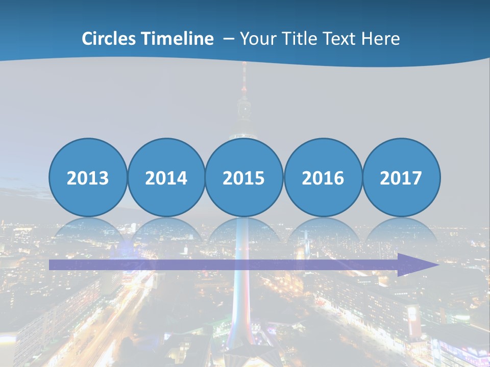 A View Of A City At Night From A High Point Of View PowerPoint Template