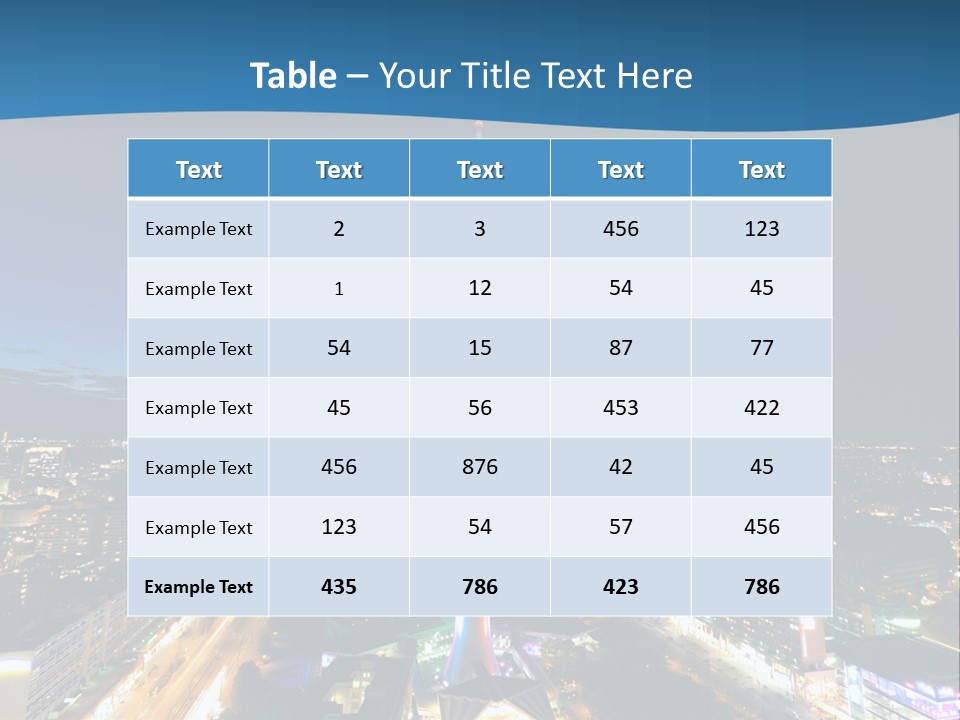 A View Of A City At Night From A High Point Of View PowerPoint Template