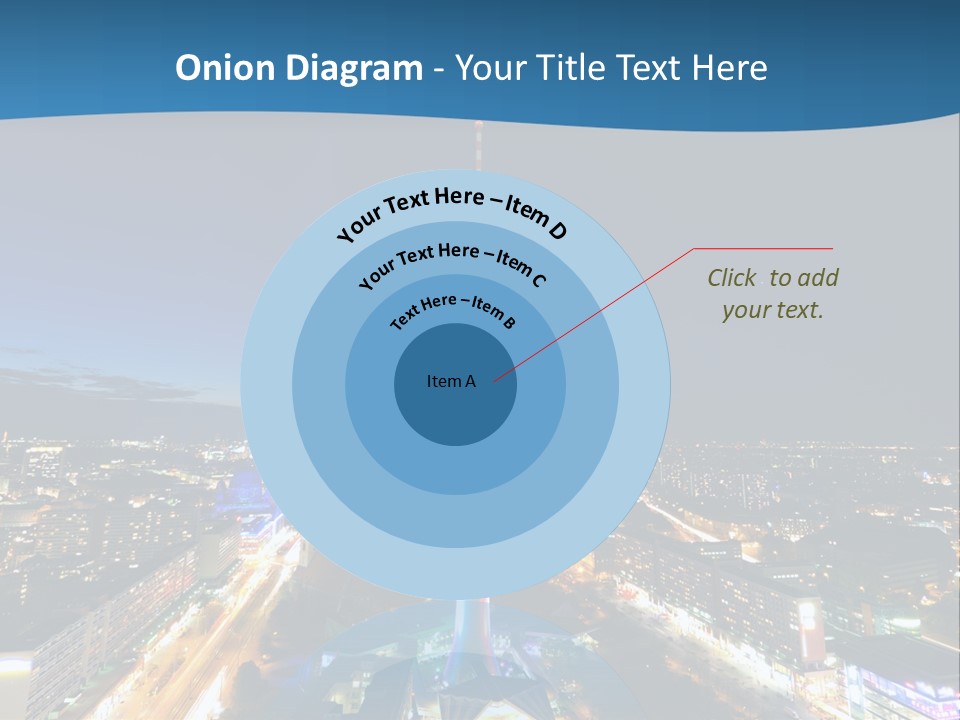 A View Of A City At Night From A High Point Of View PowerPoint Template