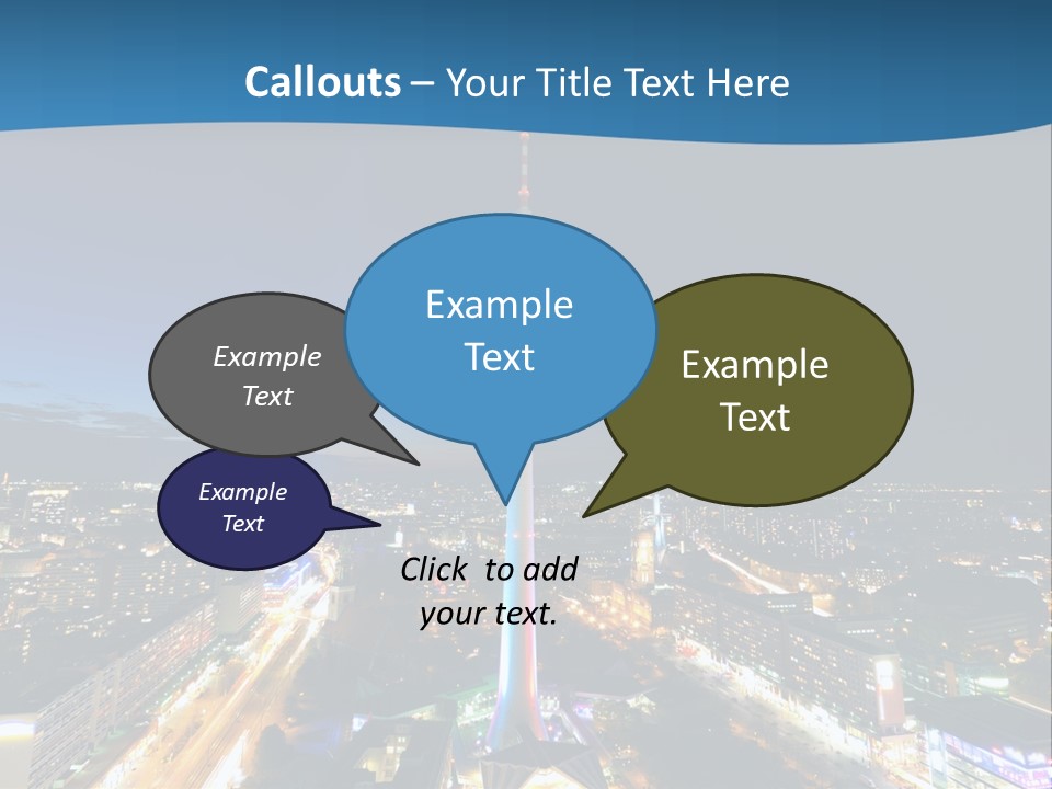 A View Of A City At Night From A High Point Of View PowerPoint Template