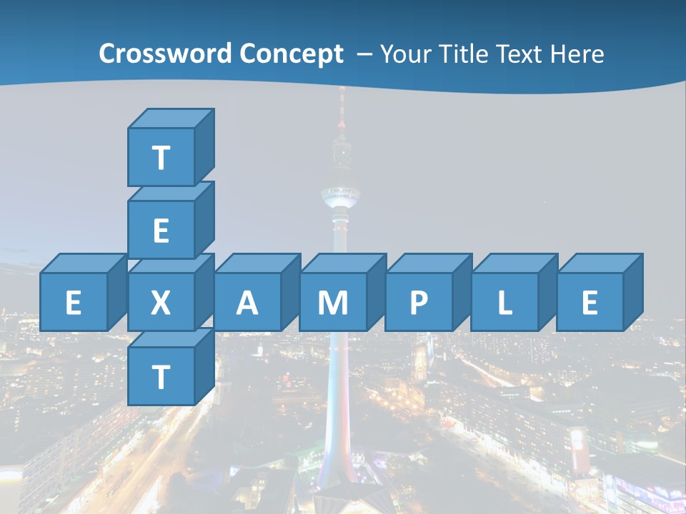 A View Of A City At Night From A High Point Of View PowerPoint Template