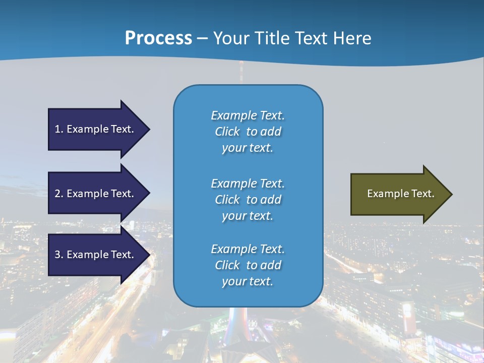 A View Of A City At Night From A High Point Of View PowerPoint Template