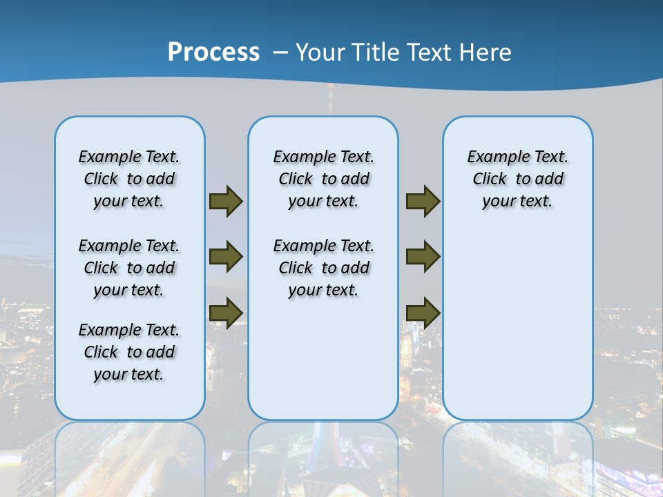 A View Of A City At Night From A High Point Of View PowerPoint Template