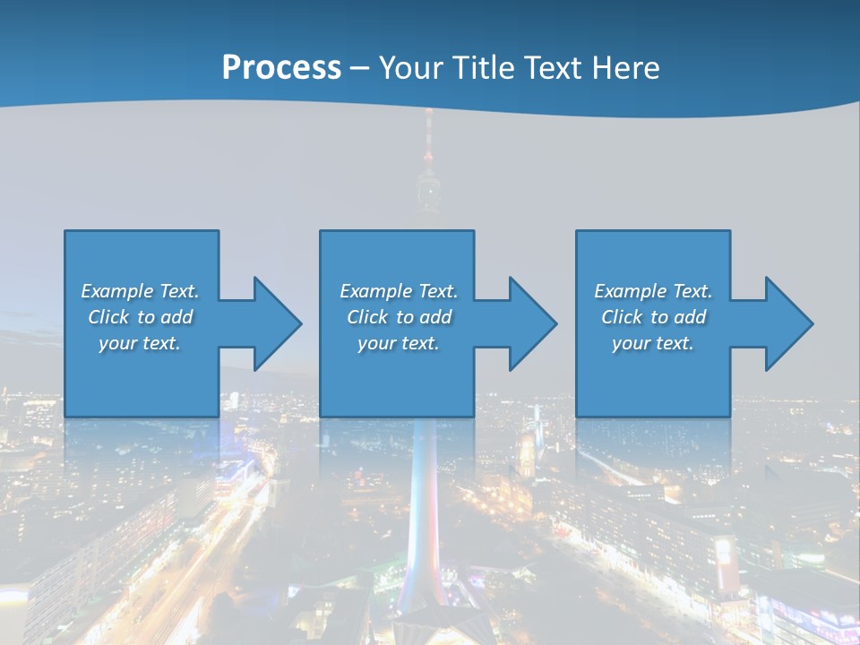 A View Of A City At Night From A High Point Of View PowerPoint Template