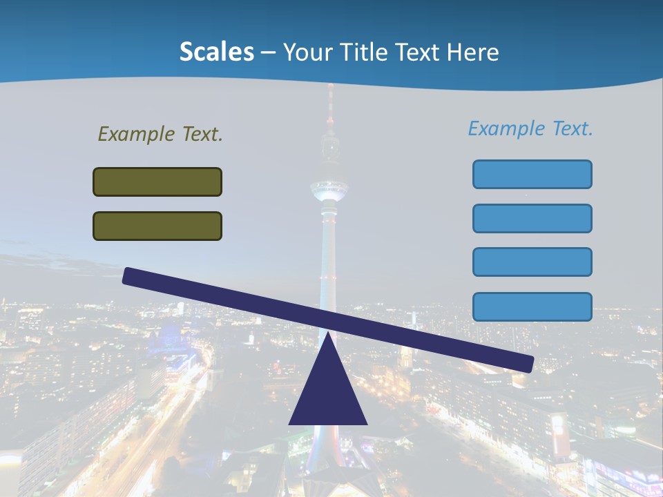 A View Of A City At Night From A High Point Of View PowerPoint Template