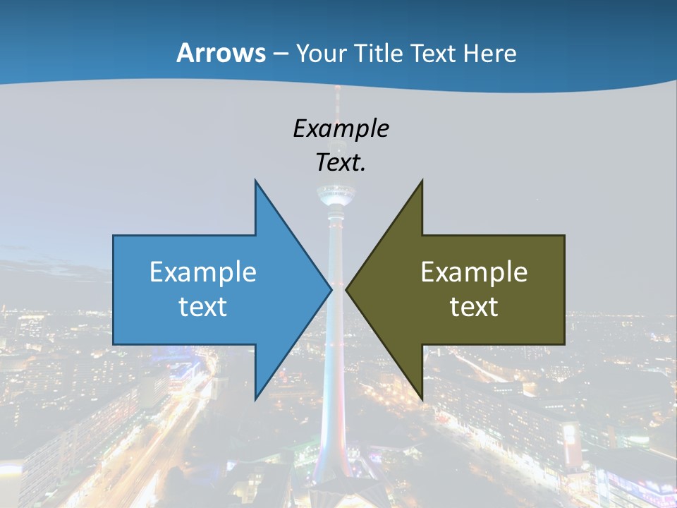 A View Of A City At Night From A High Point Of View PowerPoint Template
