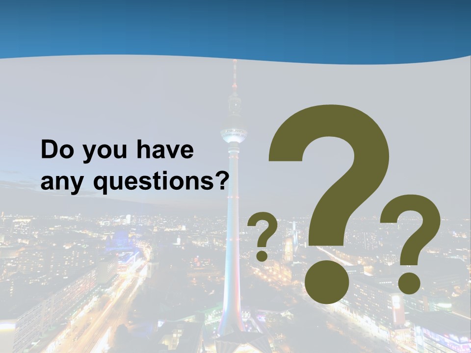 A View Of A City At Night From A High Point Of View PowerPoint Template