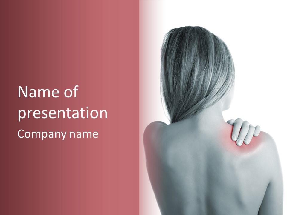 The Back Of A Woman With A Red Spot On Her Shoulder PowerPoint Template
