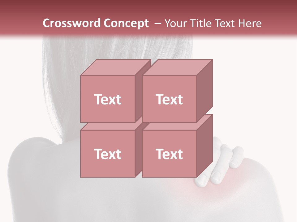 The Back Of A Woman With A Red Spot On Her Shoulder PowerPoint Template