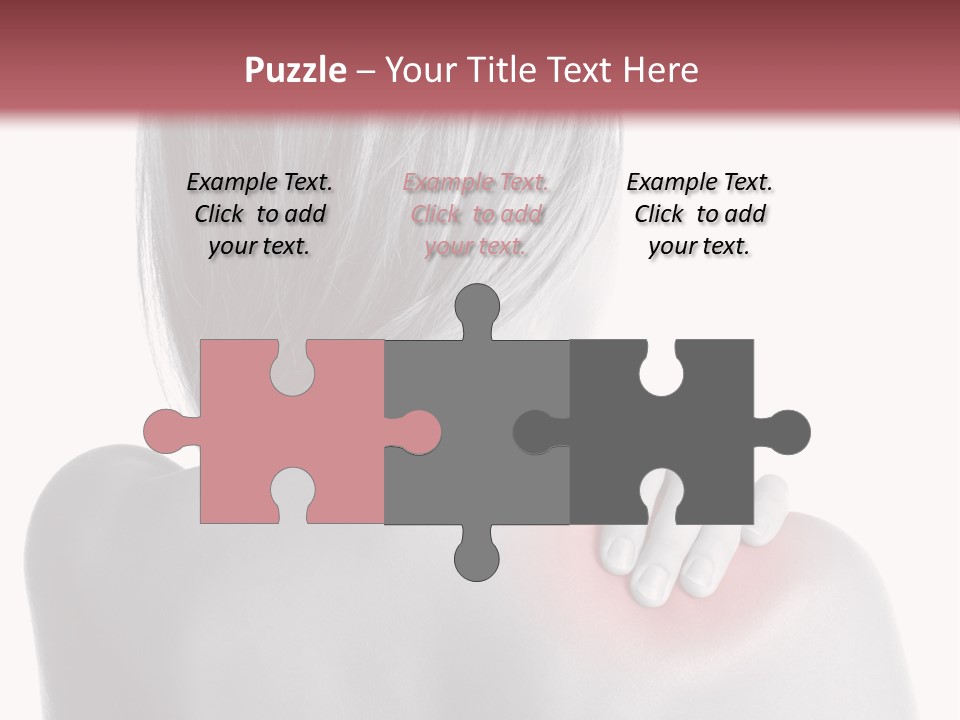 The Back Of A Woman With A Red Spot On Her Shoulder PowerPoint Template