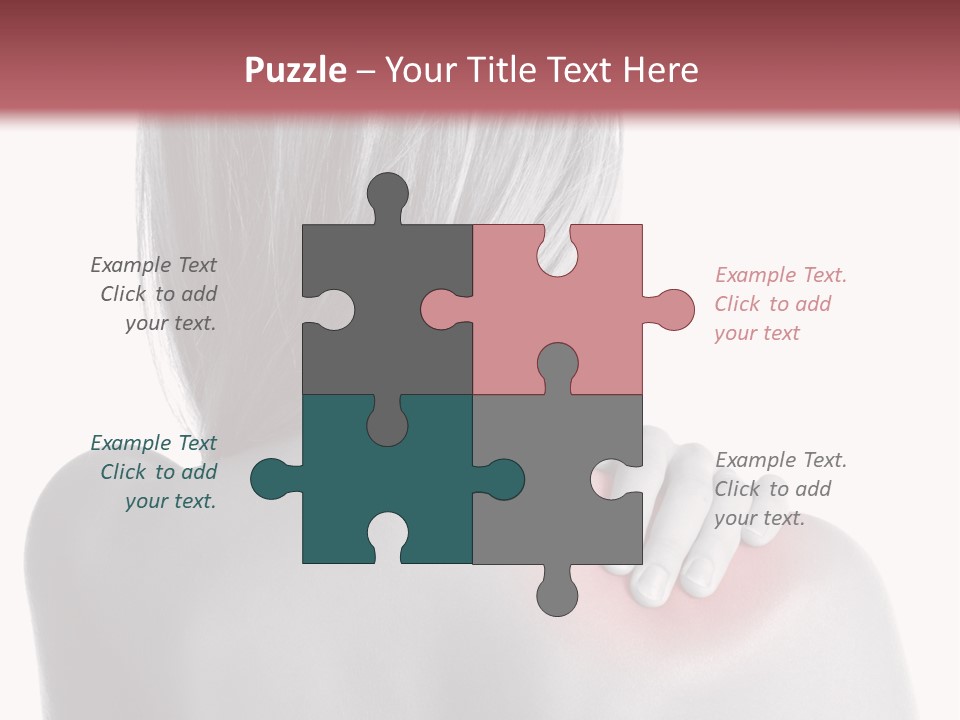 The Back Of A Woman With A Red Spot On Her Shoulder PowerPoint Template