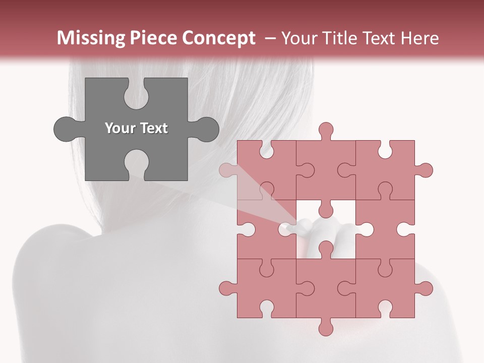 The Back Of A Woman With A Red Spot On Her Shoulder PowerPoint Template