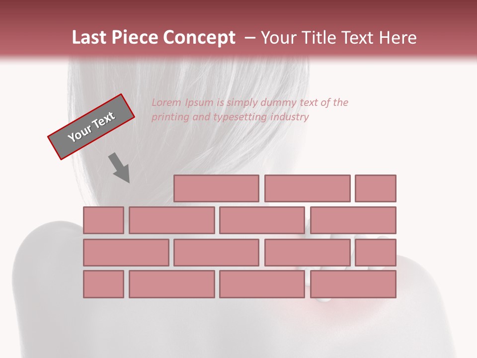 The Back Of A Woman With A Red Spot On Her Shoulder PowerPoint Template