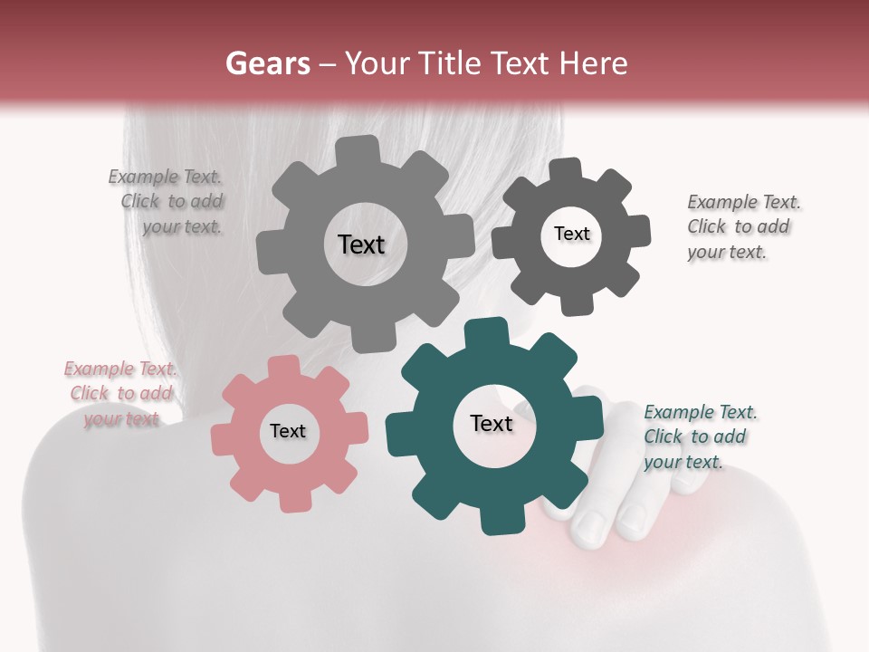 The Back Of A Woman With A Red Spot On Her Shoulder PowerPoint Template