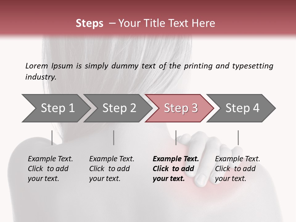 The Back Of A Woman With A Red Spot On Her Shoulder PowerPoint Template