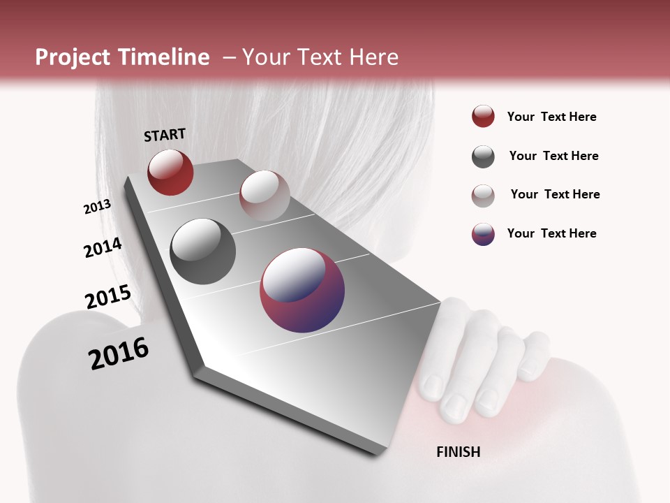 The Back Of A Woman With A Red Spot On Her Shoulder PowerPoint Template