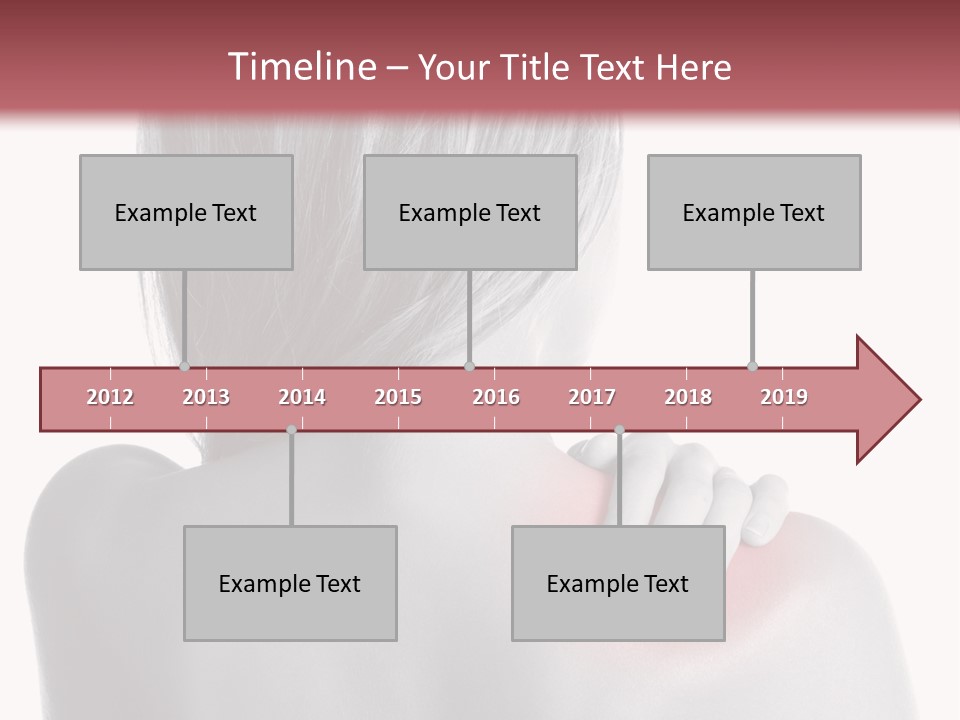 The Back Of A Woman With A Red Spot On Her Shoulder PowerPoint Template