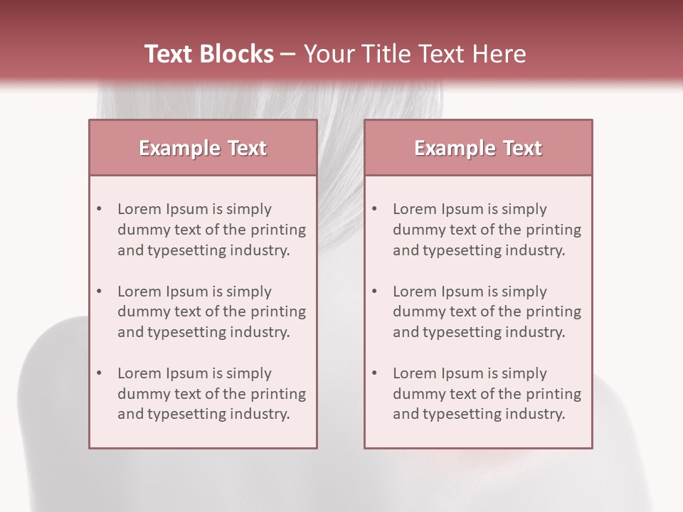 The Back Of A Woman With A Red Spot On Her Shoulder PowerPoint Template