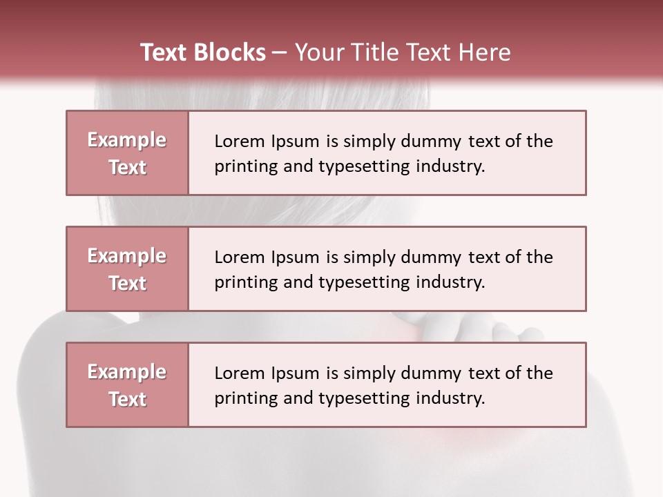 The Back Of A Woman With A Red Spot On Her Shoulder PowerPoint Template