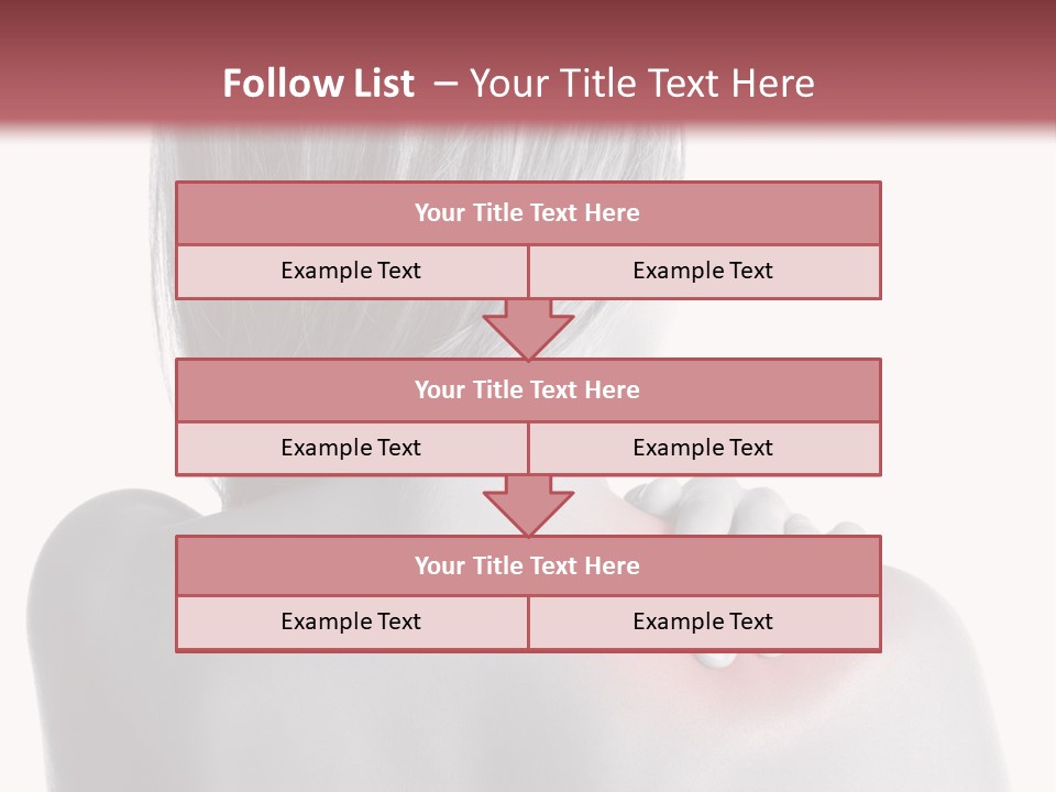 The Back Of A Woman With A Red Spot On Her Shoulder PowerPoint Template