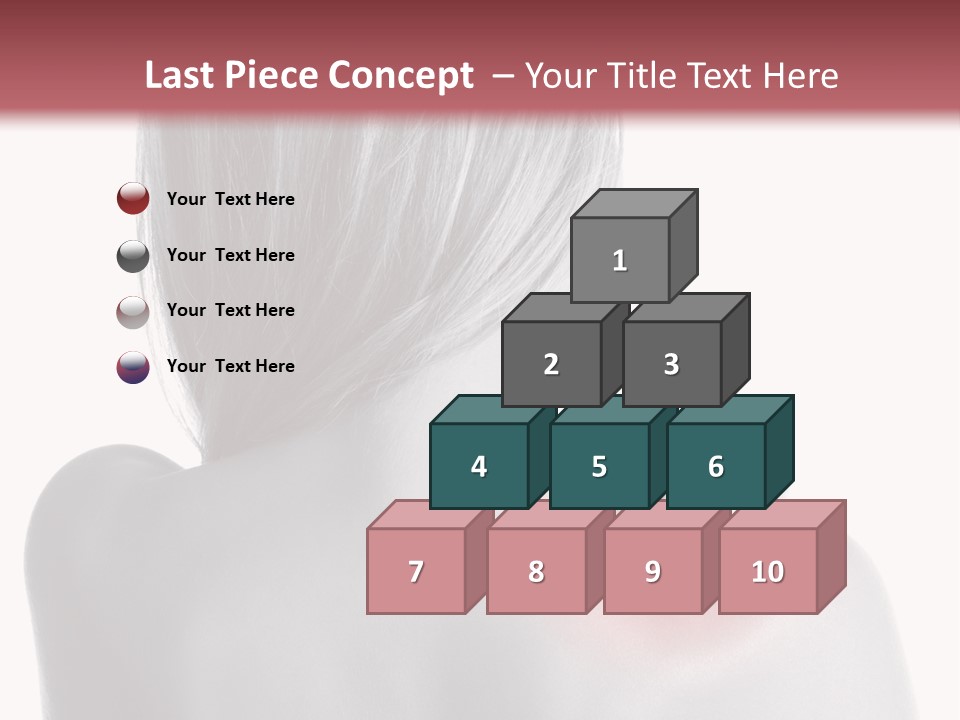 The Back Of A Woman With A Red Spot On Her Shoulder PowerPoint Template