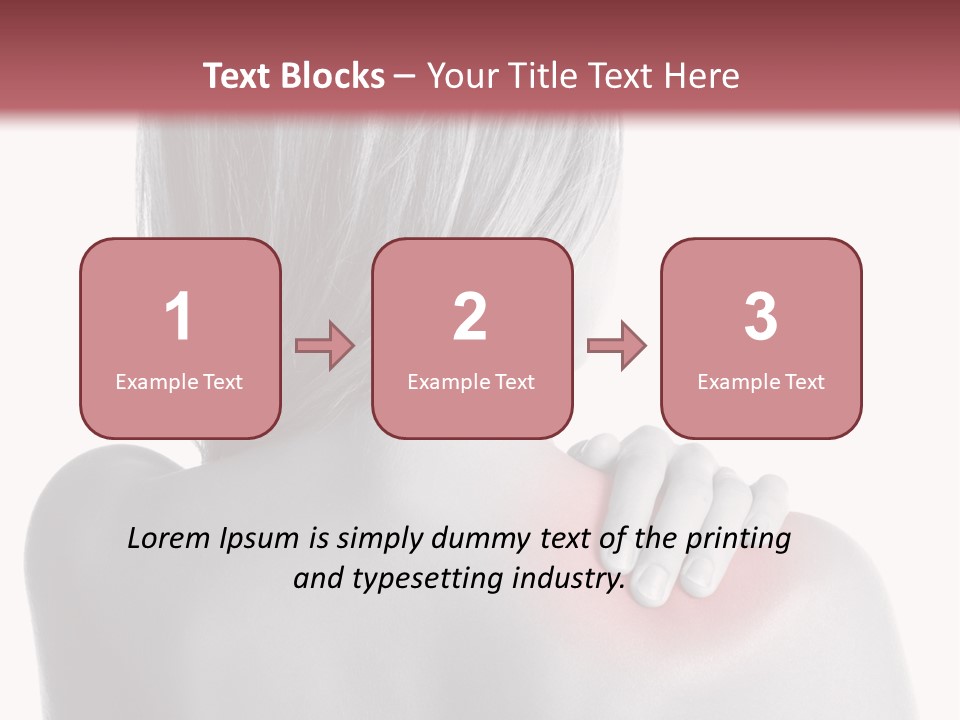 The Back Of A Woman With A Red Spot On Her Shoulder PowerPoint Template