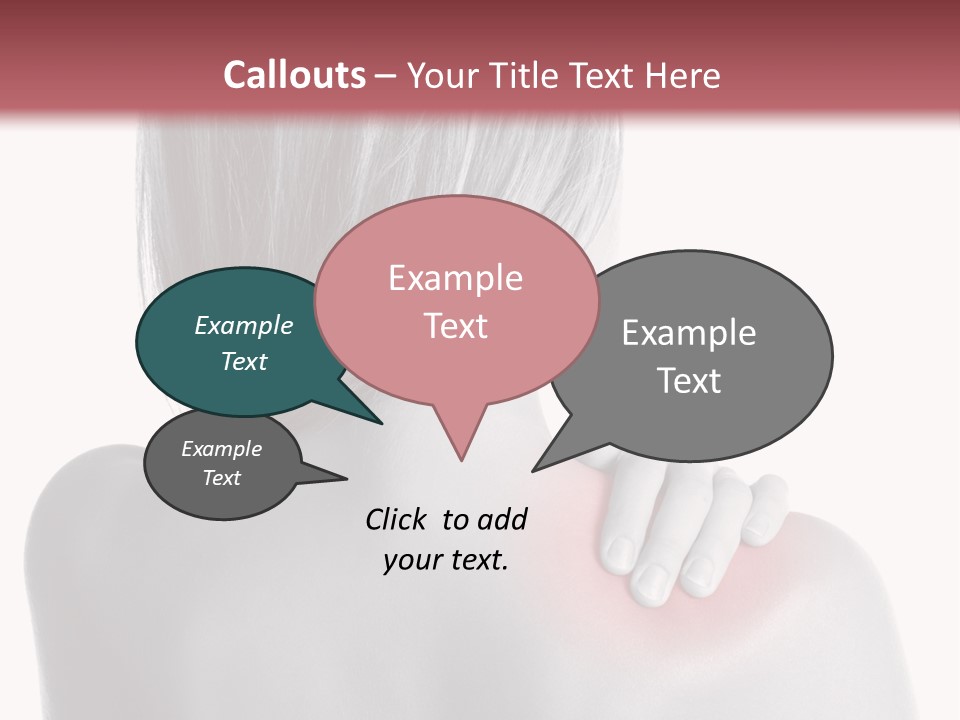 The Back Of A Woman With A Red Spot On Her Shoulder PowerPoint Template