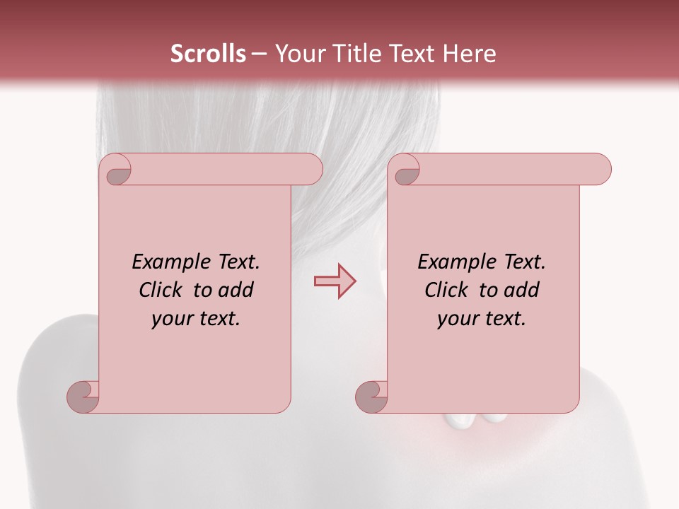 The Back Of A Woman With A Red Spot On Her Shoulder PowerPoint Template
