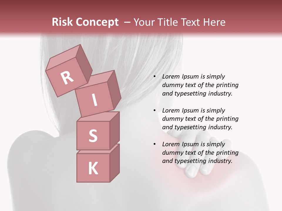 The Back Of A Woman With A Red Spot On Her Shoulder PowerPoint Template