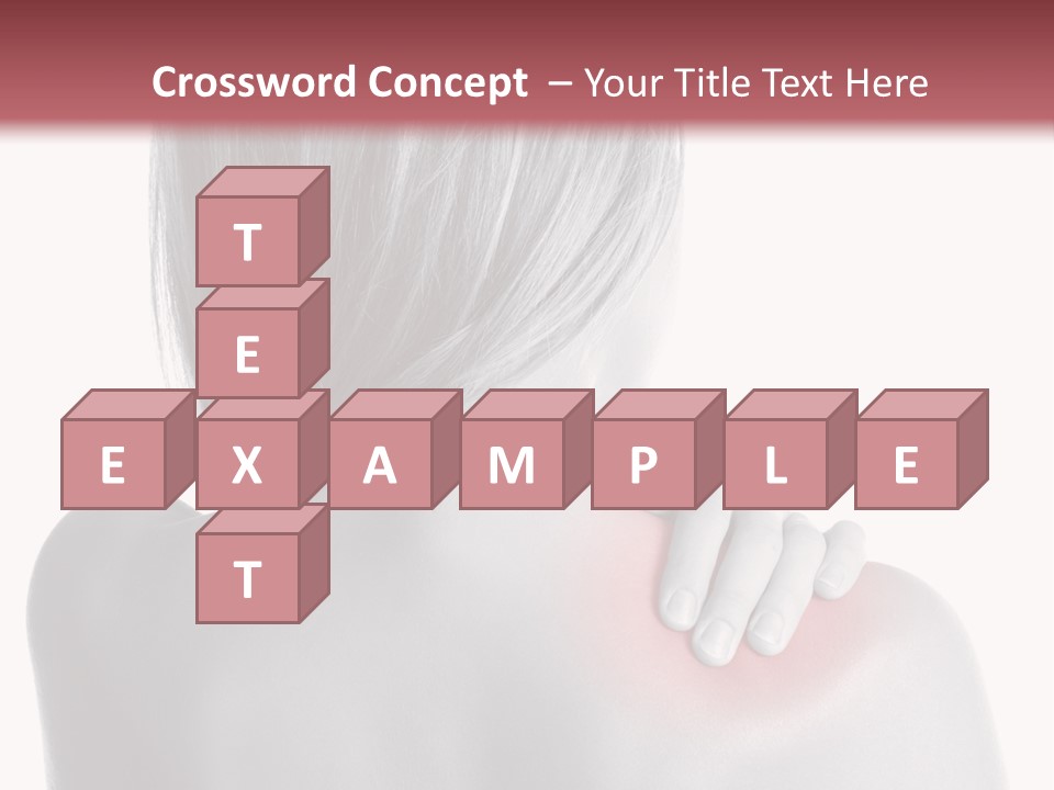 The Back Of A Woman With A Red Spot On Her Shoulder PowerPoint Template